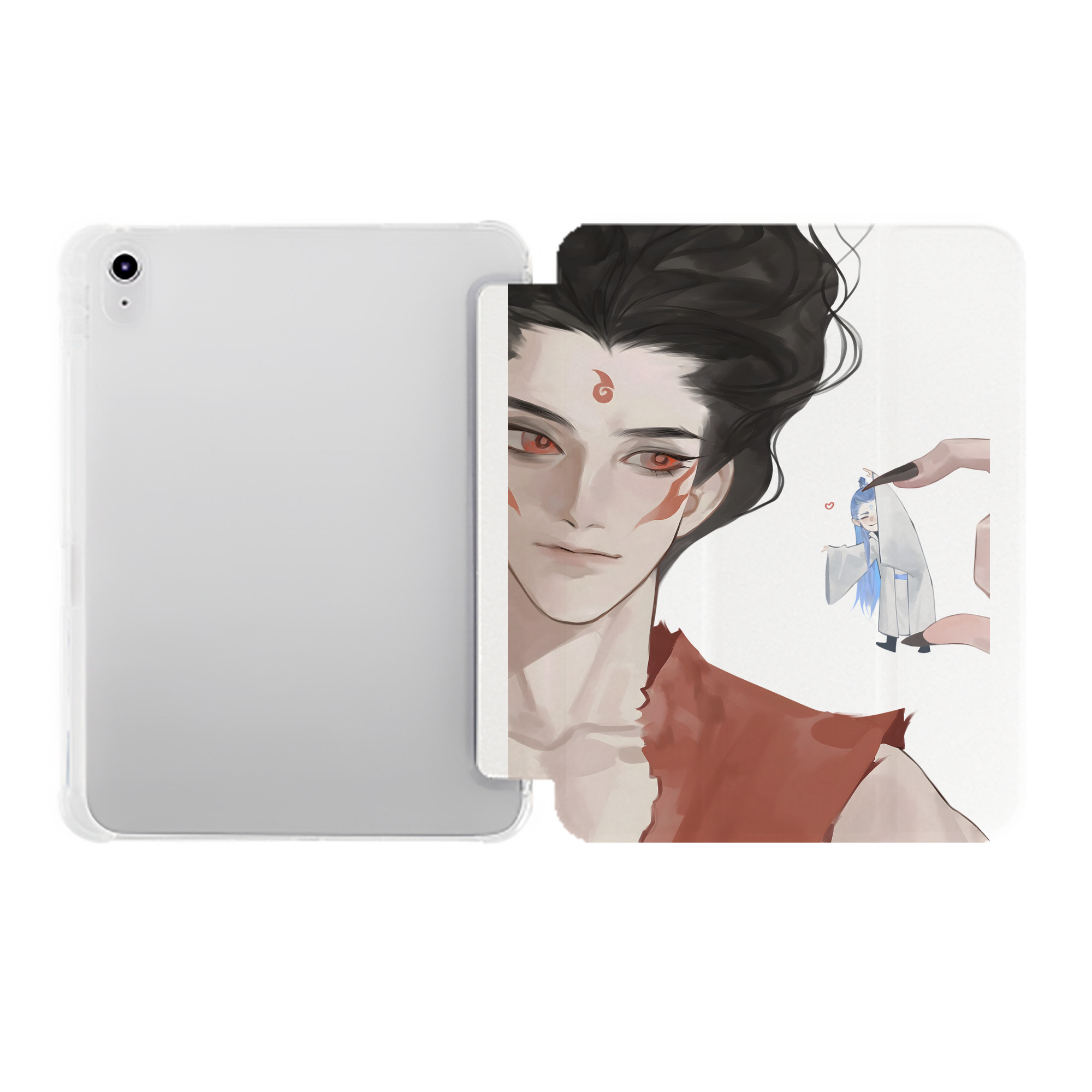 （画像用） Ne Zha 2 ナタ 魔童の大暴れ IPad ケース ペン収納付き 三つ折りスタンド PUレザー×シリコン 対応機種9.5/10.5/10.9インチ